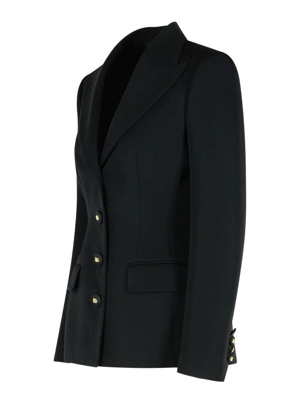 The Best Shops DOLCE & GABBANA: blazers - Black Virgin Wool Blazer