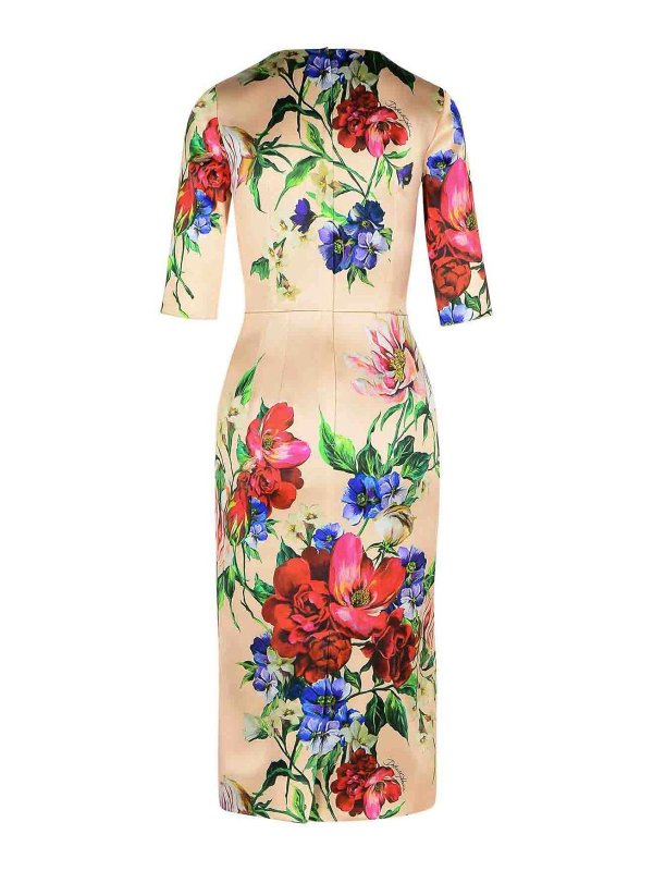 DOLCE & GABBANA: knee length dresses online - Viscose Dress Nude