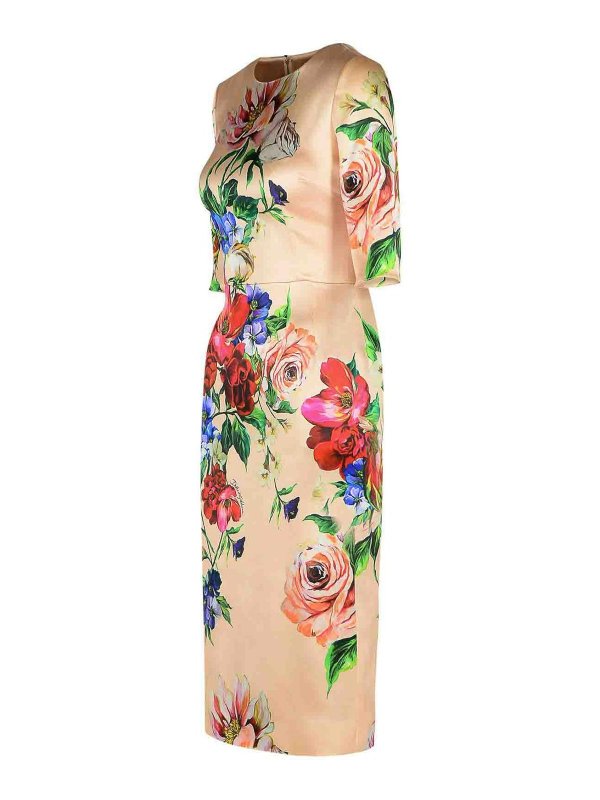 The Best Shops DOLCE & GABBANA: knee length dresses - Viscose Dress Nude
