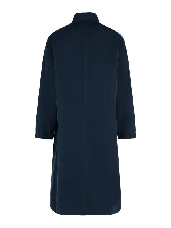 DRIES VAN NOTEN: short coats online - Rannon Navy Polyester Coat