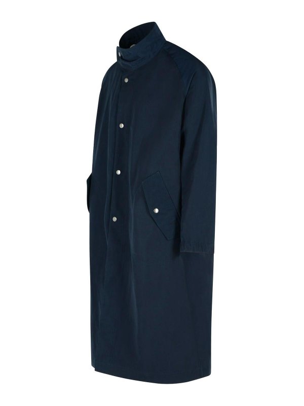 The Best Shops DRIES VAN NOTEN: short coats - Rannon Navy Polyester Coat