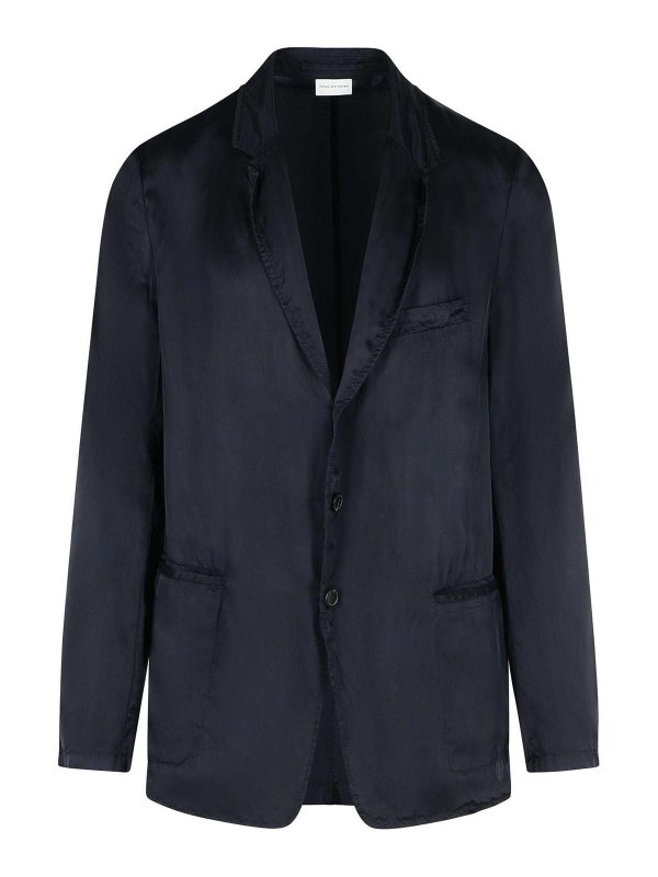 DRIES VAN NOTEN: ブレザー - ブレザー - ダークブルー