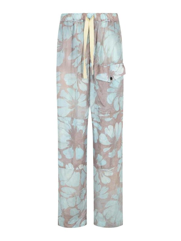 DRIES VAN NOTEN: Pantalons casual - Pantalons Décontractés - Bleu Clair