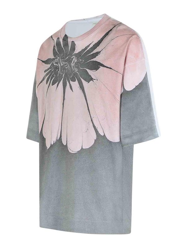 The Best Shops DRIES VAN NOTEN: t-shirts - Hen Grey Cotton T-Shirt