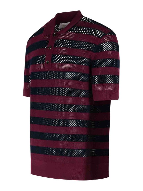 The Best Shops DRIES VAN NOTEN: ポロシャツ - ポロシャツ - ダークレッド