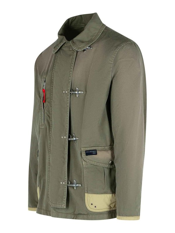 The Best Shops FAY: casual jackets - Green Cotton Jacket