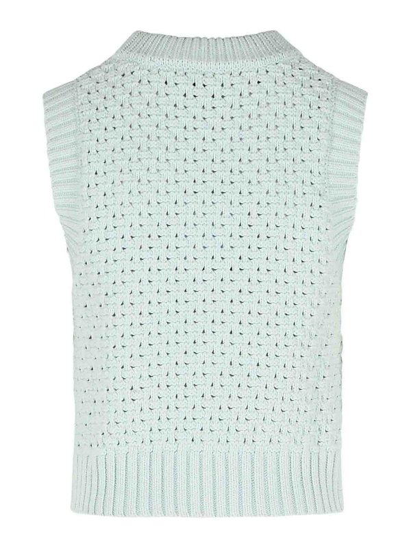 GANNI: Westen online - Weste - Hellblau