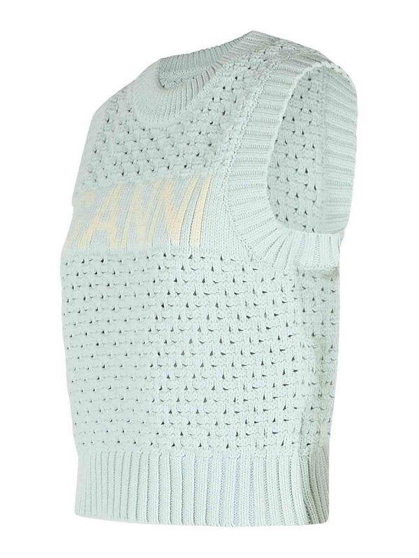 The Best Shops GANNI: Westen - Weste - Hellblau