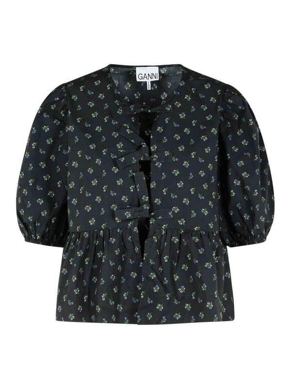 GANNI: ブラウス - ブラウス - 黒