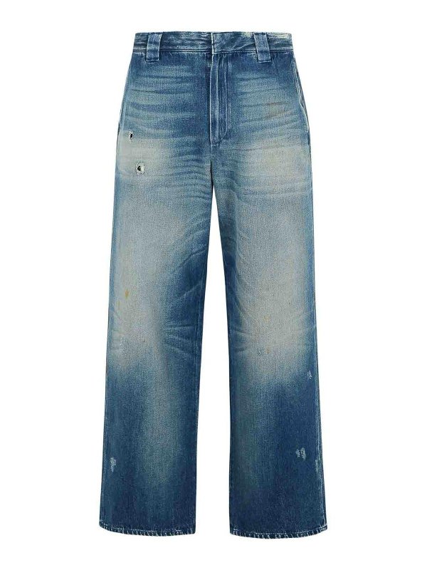 GOLDEN GOOSE: bootcut jeans - Norton Light Blue Denim Jeans