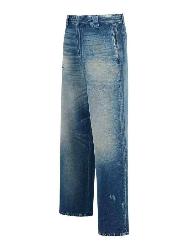 The Best Shops GOLDEN GOOSE: bootcut jeans - Norton Light Blue Denim Jeans