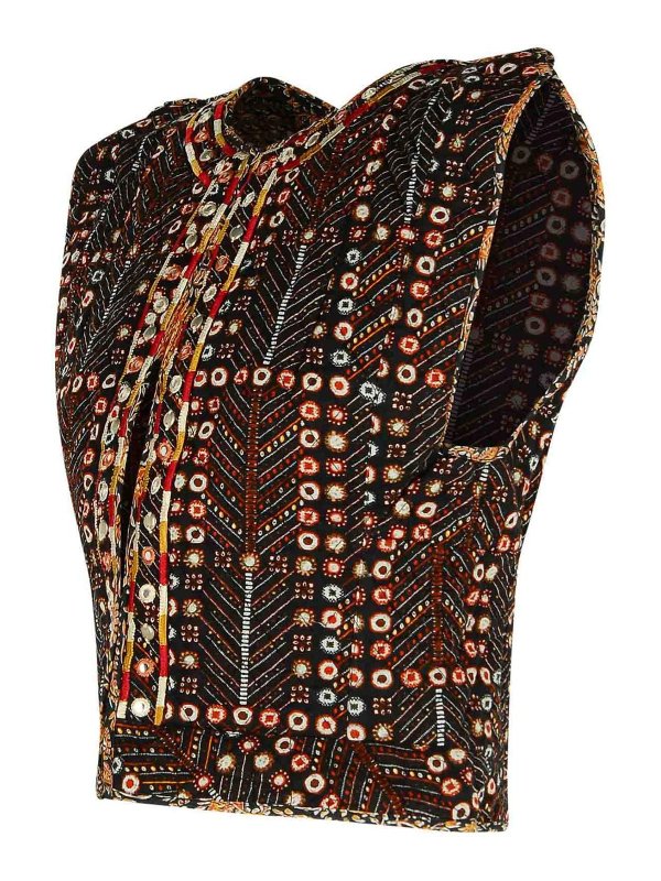 The Best Shops ISABEL MARANT: vests - Cerza Black Cotton Vest