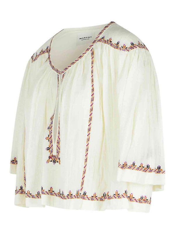 The Best Shops ISABEL MARANT: blouses - Felicity Beige Cotton Blouse