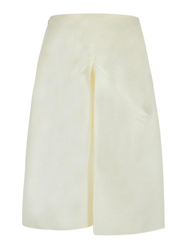 KHAITE: Knee length skirts & Midi online - Sawyer White Silk Skirt