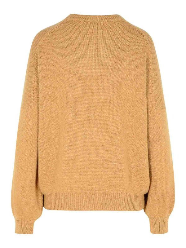 KHAITE: crew necks online - Margaux Beige Cachemire Sweater