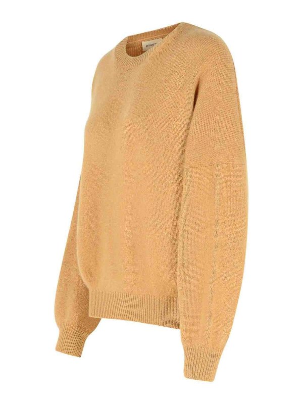 The Best Shops KHAITE: crew necks - Margaux Beige Cachemire Sweater