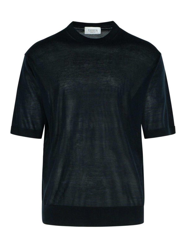 LANEUS: Pull col rond - Pull Col Rond - Noir