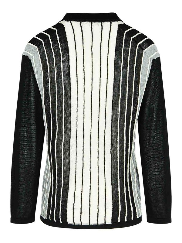 LANEUS: Strickpullover mit Rundhalsausschnitt online - Rundhalspullover - Schwarz