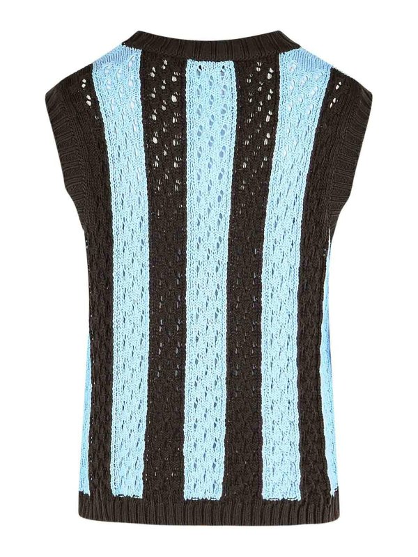 LANEUS: vests online - Light Blue Cotton Vest