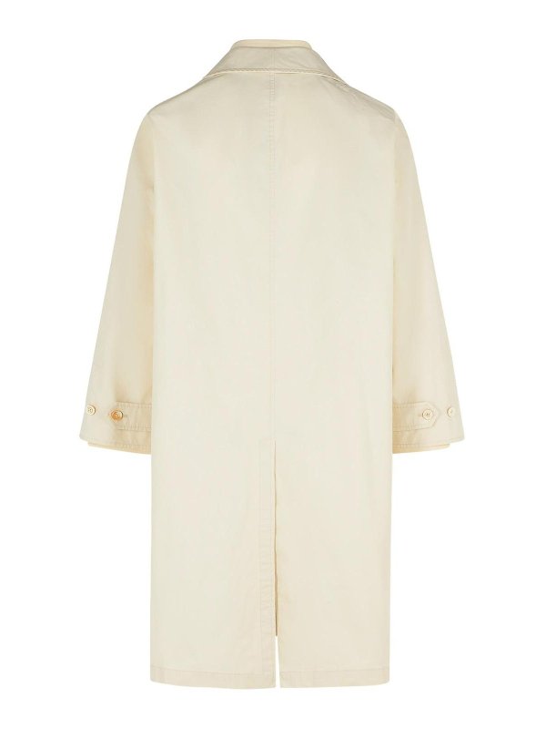 Maison Margiela: trench coats online - Ivory Cotton Trench Coat