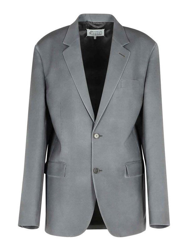 Maison Margiela: ブレザー - ブレザー - グレー