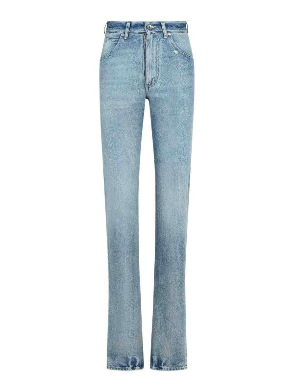 Maison Margiela: bootcut jeans - Straight Light Blue Denim Jeans