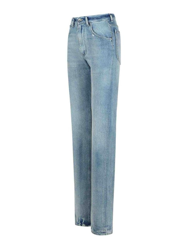 The Best Shops Maison Margiela: bootcut jeans - Straight Light Blue Denim Jeans