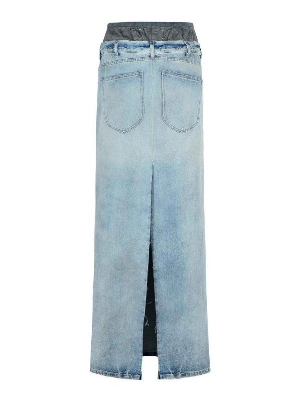 Maison Margiela: ニーレングススカート＆ミディ丈 online - 膝丈/ミディスカート - ライトブルー