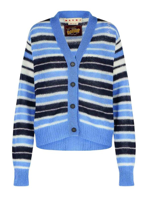 Marni: Cardigans - Cardigan - Blau