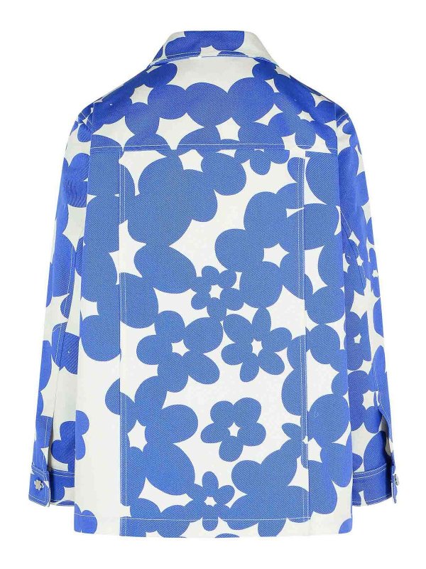 Marni: casual jackets online - Light Blue Cotton Jacket