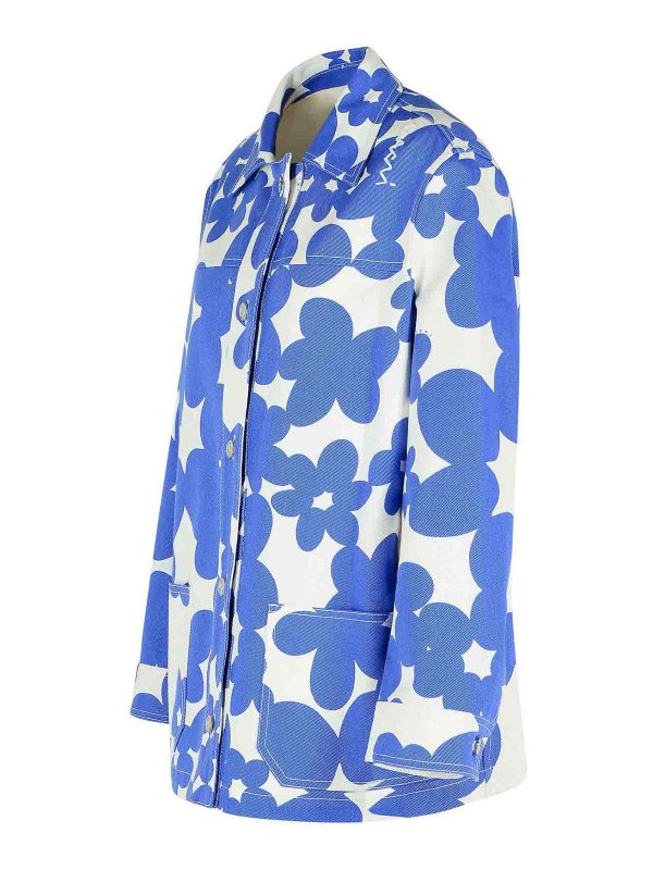 The Best Shops Marni: casual jackets - Light Blue Cotton Jacket