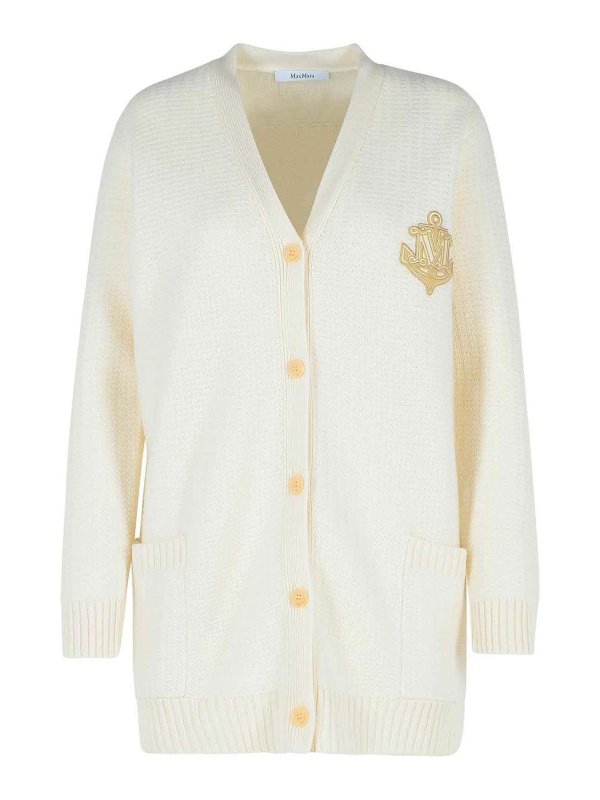 Max Mara: Cardigans - Cardigan - Weiß