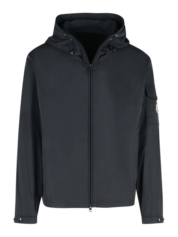 MONCLER: casual jackets - Sassiere Black Polyamide Jacket
