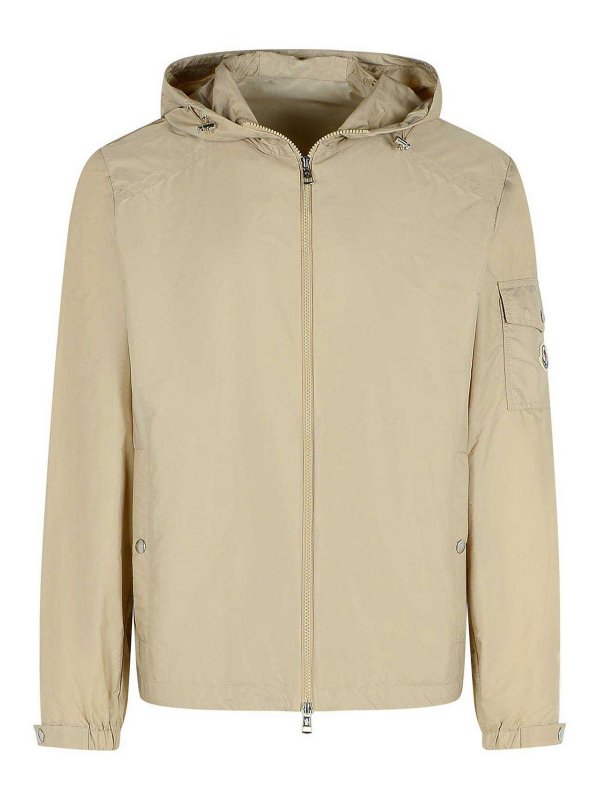 MONCLER: casual jackets - Ettache Beige Polyamide Jacket