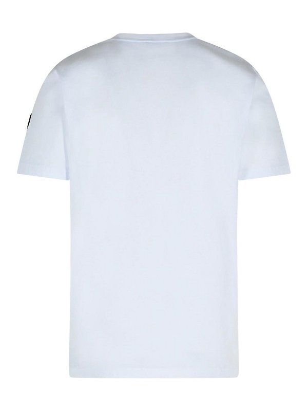 MONCLER: t-shirt online - T-shirt di cotone bianco