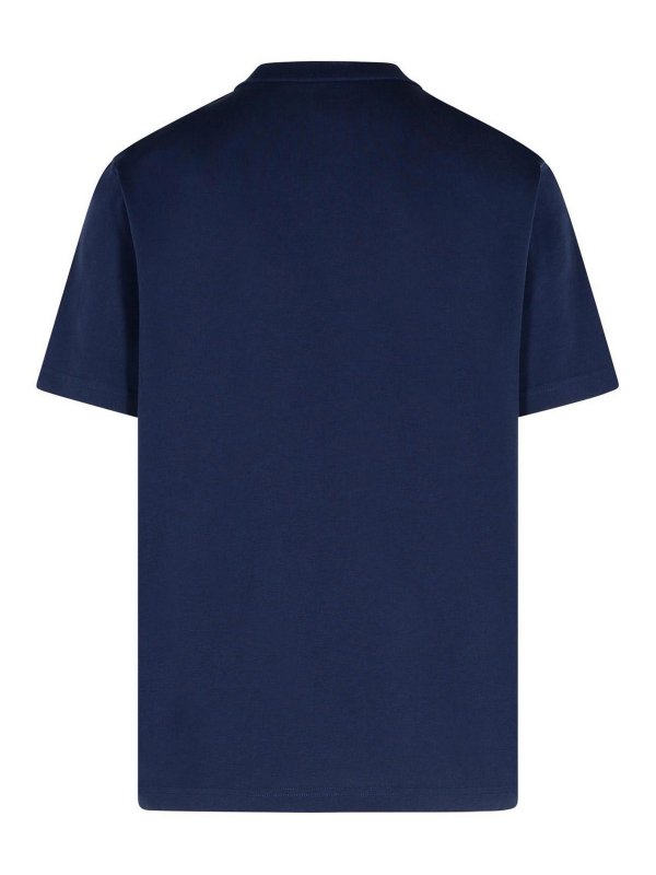 MONCLER: t-shirts online - Blue Cotton T-Shirt