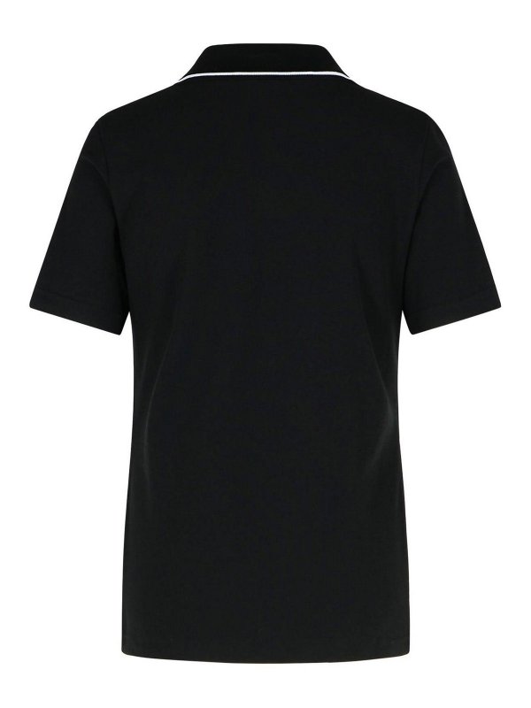 MONCLER: polo shirts online - Black Cotton Polo Shirt