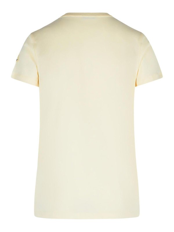 MONCLER: T-shirts online - T-Shirt - Creme