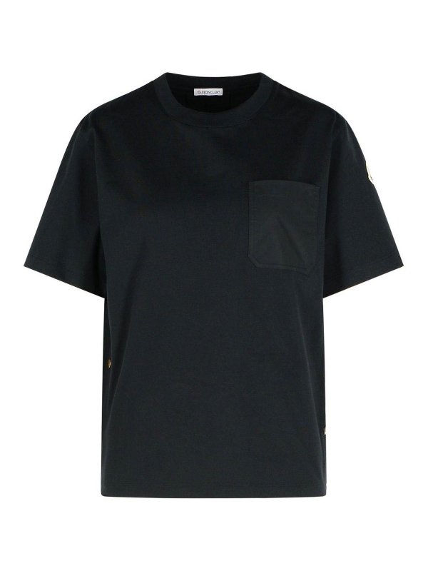 MONCLER: Tシャツ - Tシャツ - 黒