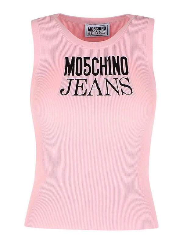MOSCHINO JEANS: Tops & Tank tops - Pink Viscose Blend Tank Top