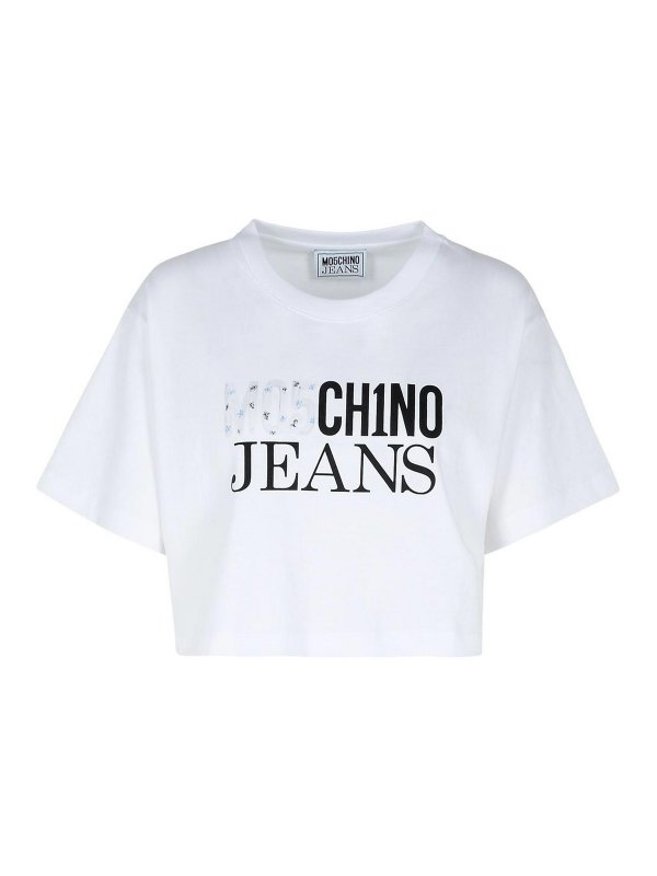 MOSCHINO JEANS: T-shirts - T-Shirt - Weiß
