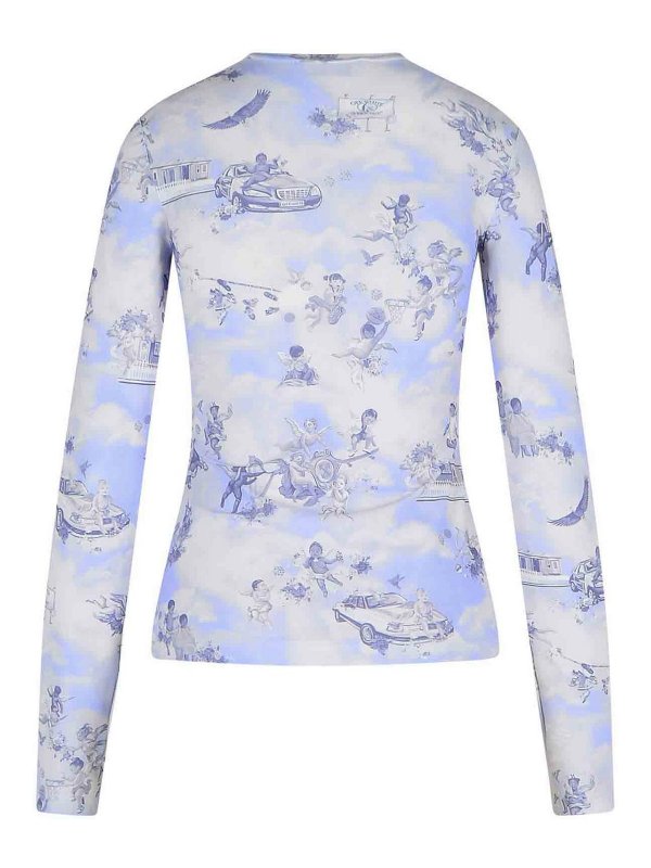 OFF-WHITE: t-shirts online - Multicolor Polyamide Blend T-Shirt