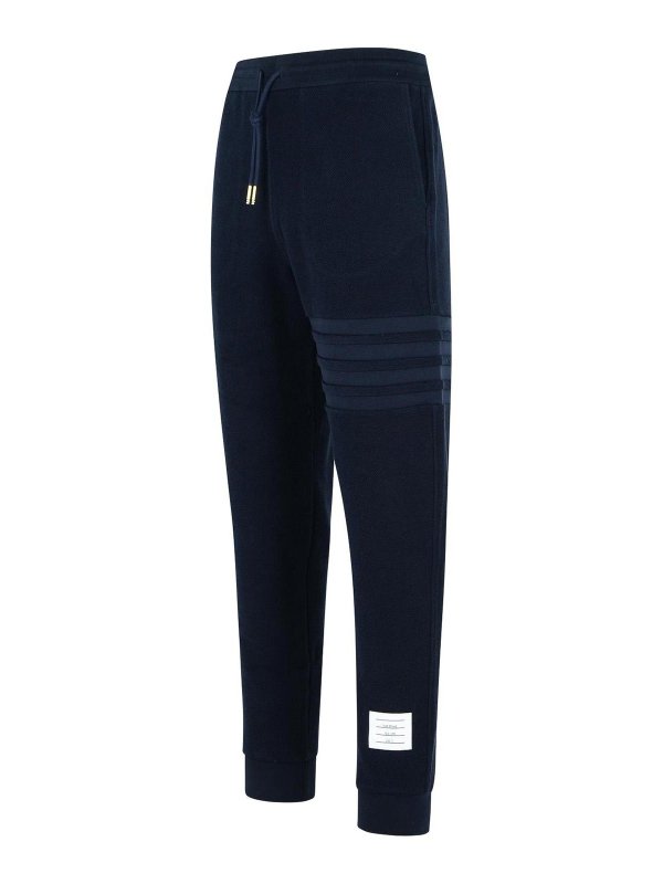 The Best Shops THOM BROWNE: tracksuit bottoms - Jogger Navy Cotton Pants