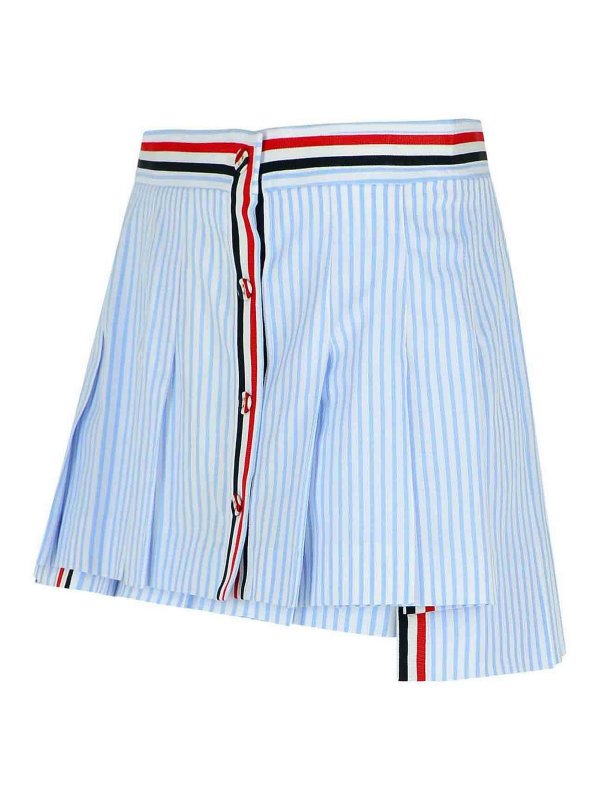 The Best Shops THOM BROWNE: Mini jupes - Mini Jupe - Bleu Clair