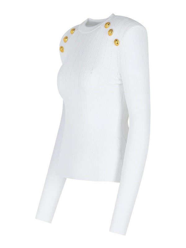 The Best Shops Balmain: Pull col rond - Pull Col Rond - Blanc