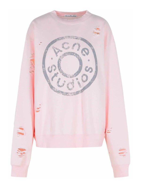 Acne Studios: Sudaderas y suéteres - Sudadera - Color Carne Y Neutral