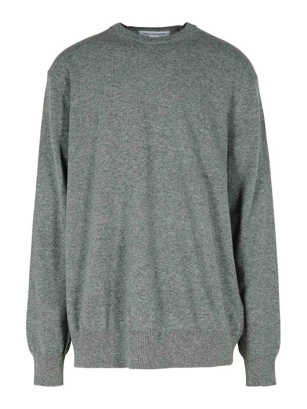 COMME DES GARCONS SHIRT: crew necks - Grey Wool Sweater