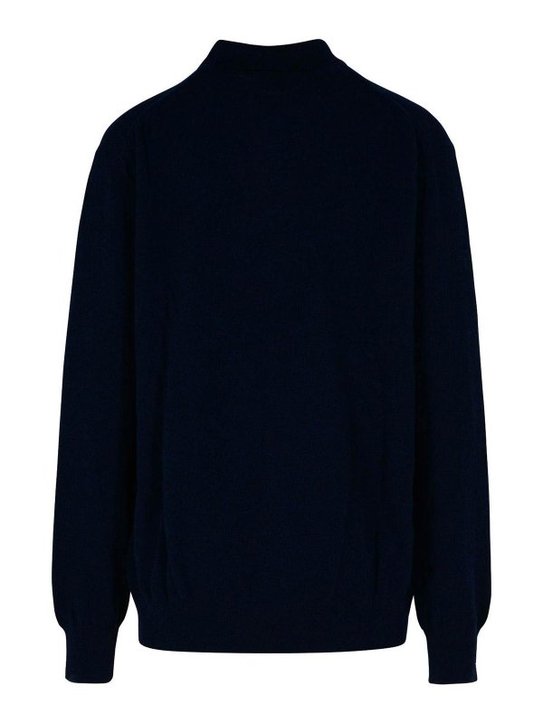 COMME DES GARCONS SHIRT: crew necks online - Navy Wool Sweater