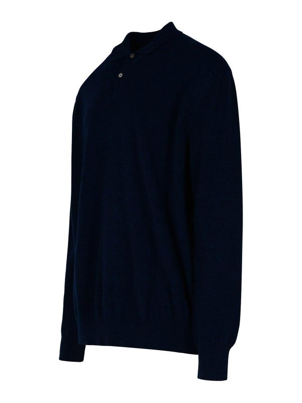 The Best Shops COMME DES GARCONS SHIRT: crew necks - Navy Wool Sweater