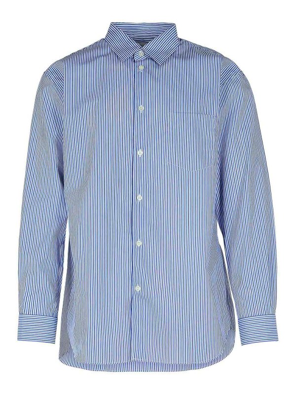 COMME DES GARCONS SHIRT: shirts - Blue Cotton Shirt